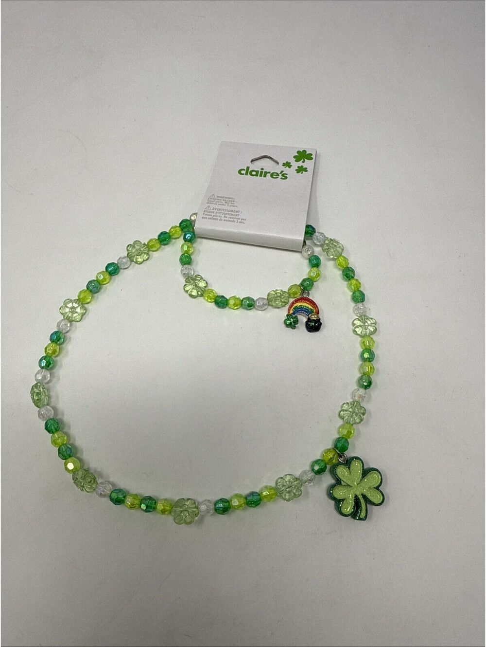Claire’s St Patrick’s Day Bracelet And Necklace